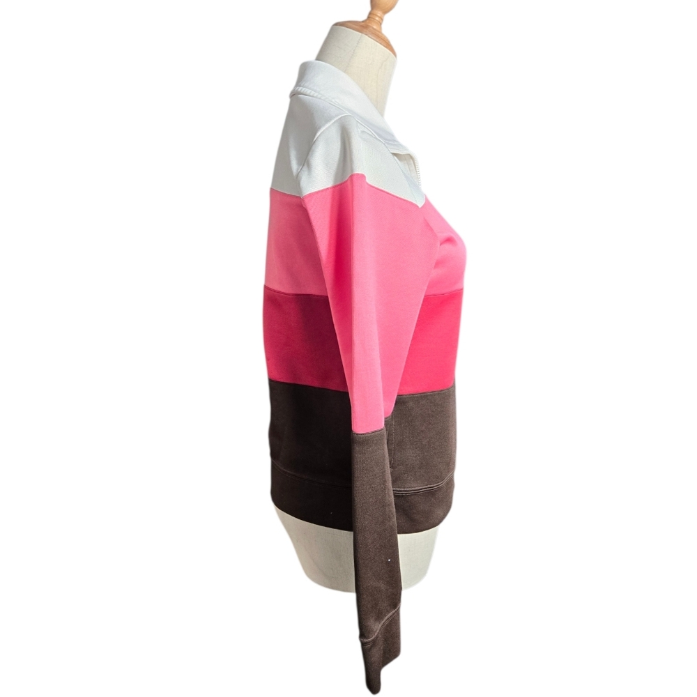 Lacoste Women's Pink and Brown Track Jacket - Picture 3 of 9